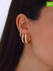 Luja Bijoux 3-częściowy zestaw kolczyków-kreoli rozmiar: onesize. Żółte kolczyki damskie Luja Bijoux, z mosiądzu. Za 68.45 zł.