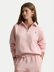 Polo Ralph Lauren Bluza 211B18685008 Różowy Relaxed Fit. Czerwone bluzy damskie Polo Ralph Lauren, xs, bez wzorów, z bawełny, bez kaptura. Za 818.99 zł.