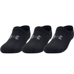 Skarpetki sportowe dla dorosłych Ultra Lo Socks. Czarne skarpetki damskie Under Armour, bez wzorów, z elastanu. Za 39.99 zł.