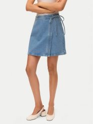 Vero Moda Spódnica jeansowa Liza 10332535 Niebieski Regular Fit. Niebieskie spódnice damskie Vero Moda, m, bez wzorów, z bawełny. Za 139.99 zł.