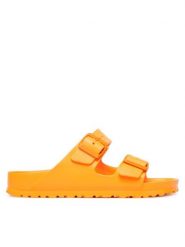 Birkenstock Klapki Arizona 1015470 Pomarańczowy. Brązowe klapki damskie Birkenstock, bez wzorów, z syntetyku, bez obcasa, bez zapięcia. Za 249.99 zł.