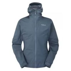 Kurtka przeciwdeszczowa damska Rab Kinetic Alpine 2.0 Jacket. Niebieskie kurtki damskie RAB, s, bez wzorów, bez kaptura. Za 881.99 zł.