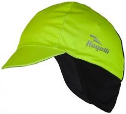 Czapka pod kask softshell Rogelli PROTTETIVO. Żółte czapki z daszkiem damskie Rogelli, na jesień, bez wzorów, z elastanu. Za 91.25 zł.