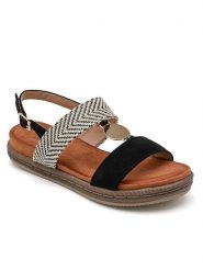 Sixth Sens Sandały w kolorze czarnym rozmiar: 37. Czarne sandały damskie Sixth Sens, bez wzorów, z otwartym noskiem, bez obcasa, bez zapięcia. Za 104.99 zł.