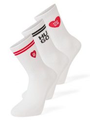 HUGO Skarpety w 3-paku - Love You Kobiety biały, 35-38. Białe skarpetki damskie Hugo, bez wzorów. Za 139.95 zł.