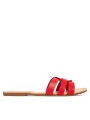 ONLY Shoes Klapki Onlfeli 4 15319426 Czerwony. Czerwone klapki damskie ONLY SHOES, bez wzorów, ze skóry, bez obcasa, bez zapięcia. Za 79.99 zł.