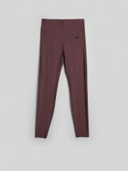 4F Legginsy treningowe szybkoschnące damskie - brązowe M. Brązowe legginsy damskie 4F, m, bez wzorów. Za 179.99 zł.
