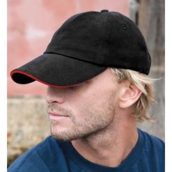 Czapka Core Unisex Adults Memphis Sandwich Peak. Białe czapki z daszkiem damskie RESULT, bez wzorów, z bawełny. Za 28.99 zł.