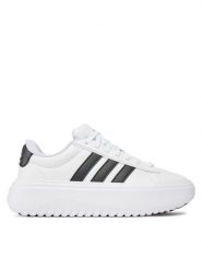 Adidas Sneakersy Grand Court Platform IE1092 Biały. Białe obuwie sportowe damskie Adidas, ze skóry, bez zapięcia. Za 278.99 zł.