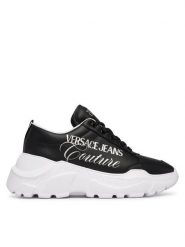 Versace Jeans Couture Sneakersy 80VA3SC1 ZPB69 899 Czarny. Czarne obuwie sportowe damskie Versace Jeans Couture, z jeansu, bez zapięcia. Za 1,079.00 zł.