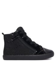 Geox Sneakersy J Gisli Girl J664ND 0AU02 C9999 S Czarny. Czarne buty sportowe dziewczęce Geox, ze skóry, bez zapięcia. Za 249.99 zł.