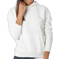 Damska bluza z kapturem Fila Bischkek. Białe bluzy damskie Fila, l, bez wzorów, z bawełny, z kapturem. Za 292.00 zł.