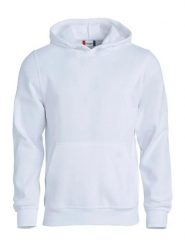 Clique Basic Hoody Junior – bluza z kapturem biała, materiał anti-pilling –. Białe bluzy damskie CLIQUE, bez wzorów, z bawełny, z kapturem. Za 145.21 zł.