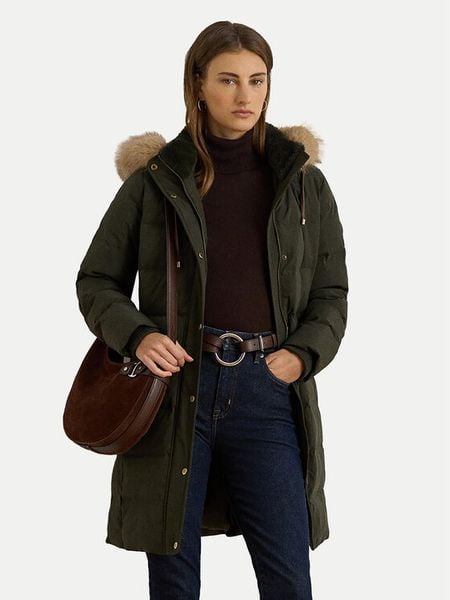 LAUREN RALPH LAUREN Kurtka puchowa 297957509006 Zielony Regular Fit. Zielone kurtki damskie Lauren Ralph Lauren, s, bez wzorów, z puchu, bez kaptura. Za 1,499.00 zł.