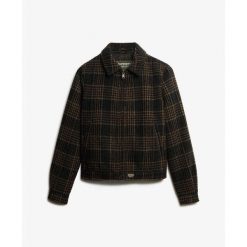Damska kurtka puchowa Superdry. Brązowe kurtki damskie Superdry, m, z aplikacjami, z materiału, bez kaptura. Za 572.15 zł.