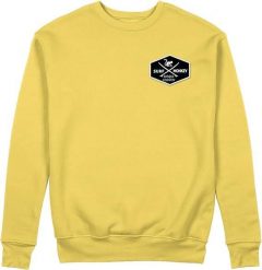 Bluza z naszywką – okrągły dekolt / dla dorosłych (żółta). Żółte bluzy damskie SURF MONKEY, m, z aplikacjami, z bawełny, bez kaptura. Za 269.95 zł.