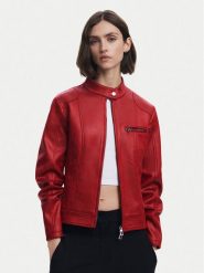 Desigual Kurtka skórzana 25SWEW46 Czerwony Regular Fit. Czerwone kurtki damskie Desigual, xs, bez wzorów, z syntetyku, bez kaptura. Za 319.99 zł.