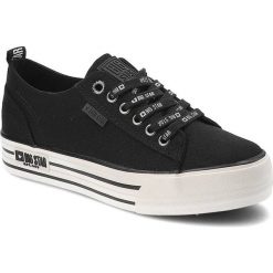 Czarne Trampki Big Star Modne Buty Damskie. Czarne trampki damskie Big Star, bez wzorów, z dresówki, bez zapięcia. Za 159.00 zł.