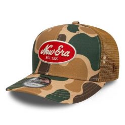 Czapka Trucker New Era 9Fifty. Brązowe czapki z daszkiem damskie New Era, z aplikacjami, z bawełny. Za 218.50 zł.