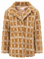 Zwillingsherz Płaszcz przejściowy w kolorze jasnobrązowo-beżowym rozmiar: S/M. Brązowe płaszcze damskie Zwillingsherz, m, bez wzorów, bez kaptura. Za 279.78 zł.