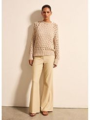 STEFANEL Spodnie w kolorze beżowym rozmiar: 36. Brązowe spodnie materiałowe damskie Stefanel, bez wzorów, z materiału. Za 208.99 zł.