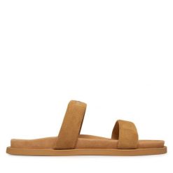 Klapki Inuikii. Brązowe klapki damskie Inuikii, bez wzorów, bez obcasa, bez zapięcia. Za 839.99 zł.