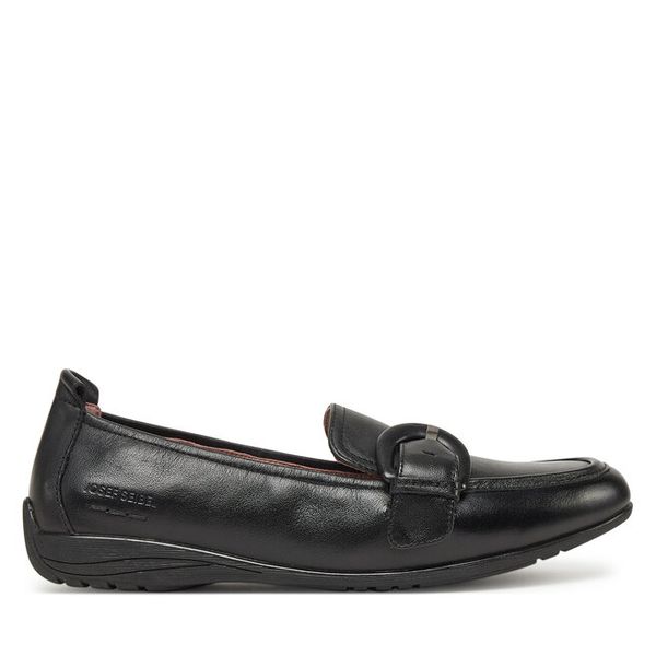 Półbuty Josef Seibel. Czarne półbuty damskie Josef Seibel, bez wzorów, bez obcasa, na płaskiej podeszwie, bez zapięcia. Za 379.99 zł.