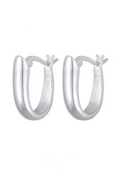 Elli Damskie kolczyki kreole kółka owalne zapięcie ze srebra próby 925 Sterling Silver Kolczyki koła 1 ct. Szare kolczyki damskie Elli, srebrne. Za 168.99 zł.