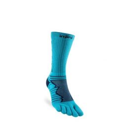 Skarpety biegowe Injinji Ultra Run Crew. Zielone skarpetki damskie Injinji, bez wzorów. Za 93.99 zł.