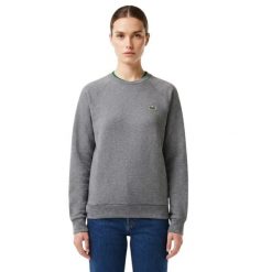 Bluza damska Lacoste SF7073. Szare bluzy damskie Lacoste, xs, bez wzorów, z bawełny, bez kaptura. Za 347.00 zł.