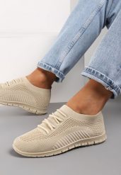 Beżowe Buty Sportowe Phalithoe. Brązowe obuwie sportowe casual damskie Renee. Za 24.99 zł.