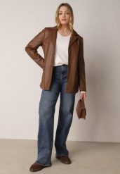 Niebieskie Szerokie Jeansy z Bawełną i Domieszką Wiskozy z Wysokim Stanem Crianise. Niebieskie jeansy damskie Born2be, bez wzorów, z bawełny. Za 139.99 zł.