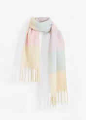 Szal. Fioletowe szaliki damskie bonprix, na jesień, bez wzorów. Za 67.99 zł.