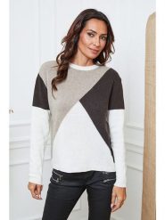 So Cachemire Sweter "Lanos" w kolorze brązowo-beżowo-kremowym rozmiar: L. Brązowe swetry klasyczne damskie So Cachemire, l, z kaszmiru, bez kołnierzyka. Za 226.77 zł.