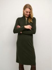 Cream Sukienka dzianinowa Crdela Knit 10611862 Zielony Straight Fit. Zielone sukienki damskie Cream, bez wzorów, z dzianiny, bez ramiączek. Za 189.99 zł.