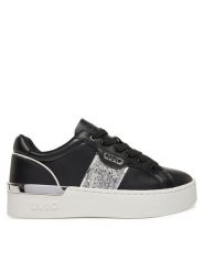 Liu Jo Sneakersy 4A5701 EX016 Czarny. Czarne obuwie sportowe damskie Liu Jo, ze skóry, bez zapięcia. Za 319.99 zł.
