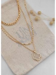 Atelier MIU Pozłacany naszyjnik z cyrkoniami - dł. 45 cm rozmiar: onesize. Żółte naszyjniki damskie atelier MIU, z cyrkonią, pozłacane. Za 83.03 zł.