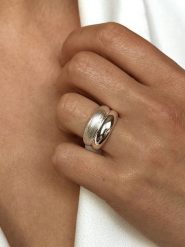 Eclat d'Argent Srebrny pierścionek rozmiar: 50. Szare pierścionki damskie Eclat d'Argent, srebrne. Za 237.17 zł.