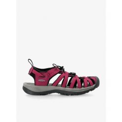 Sandały turystyczne damskie Keen Whisper. Czerwone sandały damskie Keen, bez wzorów, bez obcasa, bez zapięcia. Za 350.99 zł.