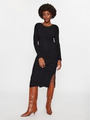 Vero Moda Sukienka dzianinowa 10291686 Czarny Bodycon Fit. Czarne sukienki damskie Vero Moda, bez wzorów, z dzianiny, bez ramiączek. Za 69.99 zł.