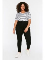 Trendyol Dżinsy - Skinny fit - w kolorze czarnym rozmiar: 42. Czarne jeansy damskie Trendyol, z podwyższonym stanem. Za 83.62 zł.
