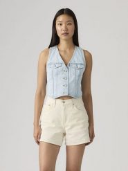 Levi's Kamizelka dżinsowa w kolorze błękitnym rozmiar: XS. Niebieskie kamizelki damskie Levi's, s, bez wzorów, z bawełny, bez kaptura. Za 150.72 zł.