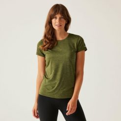 Koszulka sportowa damska Fingal Edition szybkoschnąca. Zielone koszulki sportowe damskie Dare 2b, bez wzorów, bez ramiączek, trekkingowe. Za 149.50 zł.