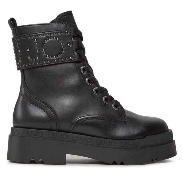 Trzewiki Liu Jo. Czarne botki damskie Liu Jo, bez obcasa, na płaskiej podeszwie, bez zapięcia. Za 849.99 zł.