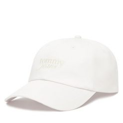 Czapka z daszkiem Tommy Jeans. Białe czapki z daszkiem damskie Tommy Jeans, bez wzorów, z jeansu. Za 109.99 zł.