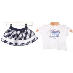 Primigi T-Shirt Dziewczęcy + Spódnica 62 Biały. Białe spódnice dziewczęce Primigi. W wyprzedaży za 99.00 zł.