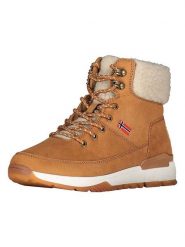 Geographical Norway Botki "Omount" w kolorze jasnobrązowym rozmiar: 38. Brązowe botki damskie Geographical Norway, bez obcasa, bez zapięcia. Za 190.18 zł.