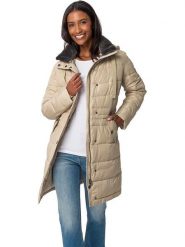 Heine Płaszcz pikowany w kolorze beżowym rozmiar: 46. Brązowe płaszcze damskie Heine, bez wzorów, bez kaptura. Za 196.24 zł.