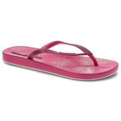 Różowe Japonki Ipanema Wodoodporne Klapki Damskie. Czerwone klapki damskie Ipanema, bez wzorów, bez obcasa, bez zapięcia. Za 55.00 zł.