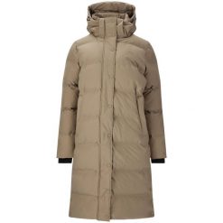 Parka dla kobiet Whistler Adalee. Brązowe parki damskie WHISTLER, z puchu, bez kaptura. Za 552.00 zł.
